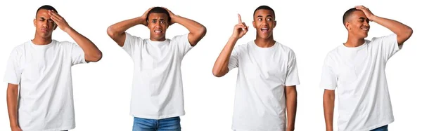 Conjunto de homem afro-americano bonito — Fotografia de Stock