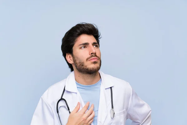 Doctor Man Standing Thinking Idea — Stock Photo, Image