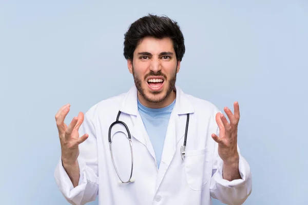 Docteur Homme Malheureux Frustré Par Quelque Chose — Photo