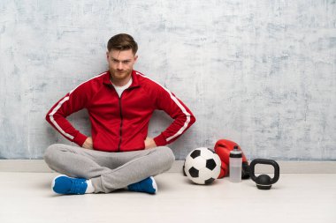 Redhead spor adam kızgın