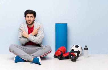 Spor adam yerde oturan şüpheleri olan laterals işaret
