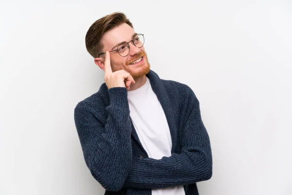 Rousse homme avec des lunettes — Photo