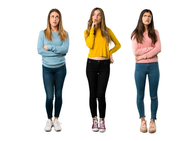 Una Toma Completa Grupo Personas Con Ropa Colorida Con Expresión —  Fotos de Stock