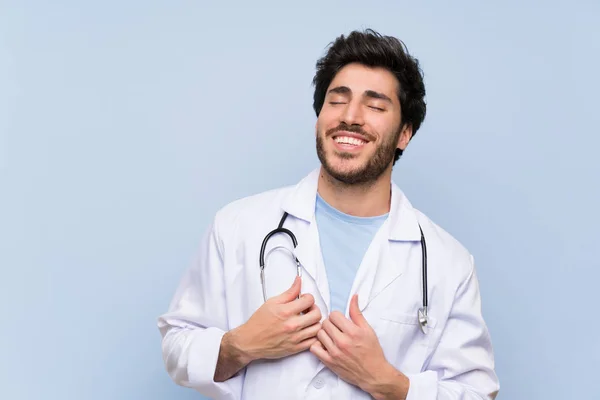 Doctor Man Lachen Gelukkig — Stockfoto