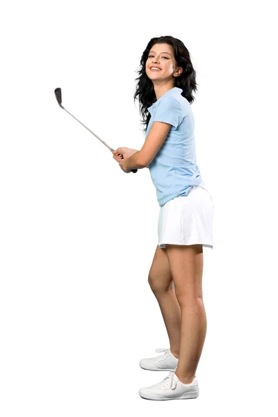 Genç golfçü kadın — Stok fotoğraf