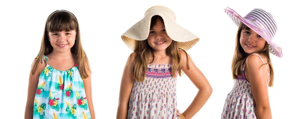 Kleines Mädchen Mit Großem Hut — Stockfoto