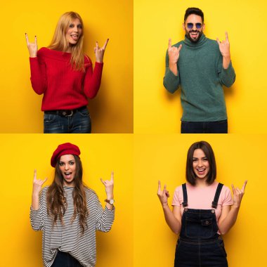 Kaya hareketi yapan bir grup insan.