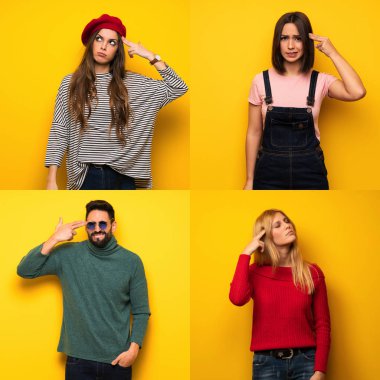 İntihar jesti yapmakta zorlanan bir grup insan