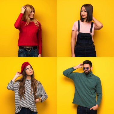 Kafasını kaşıyan bir grup insanın şüpheleri var.