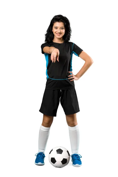 젊은 축구 선수 여자 — 스톡 사진