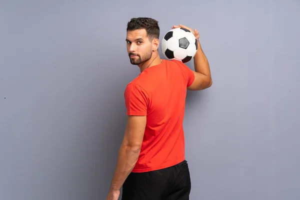 Guapo Joven Futbolista Hombre —  Fotos de Stock