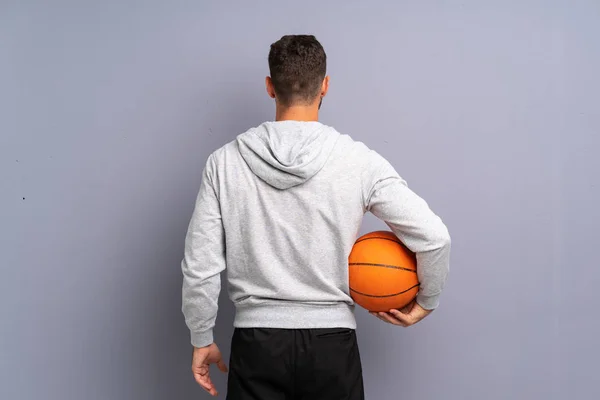 Guapo Joven Jugador Baloncesto Hombre —  Fotos de Stock