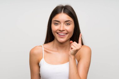 Nemlendirici ile Pretty genç kadın