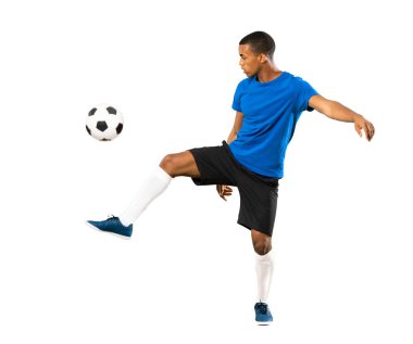 Afrikalı Amerikalı futbolcunun tam boy çekimi...
