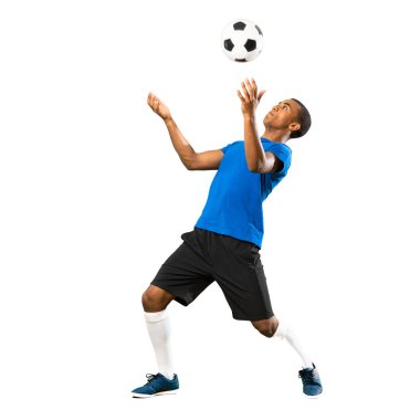 Afrikalı Amerikalı futbolcunun tam boy çekimi...