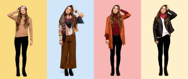 Hayal kırıklığı ve anlayış değil bir ifade ile kadın seti