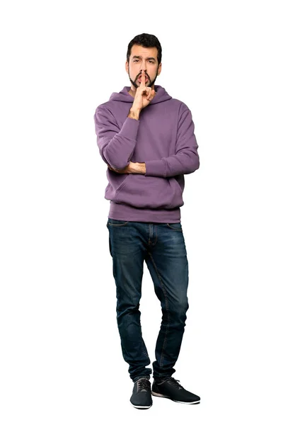 Full Length Shot Van Handsome Man Met Sweatshirt Met Een — Stockfoto