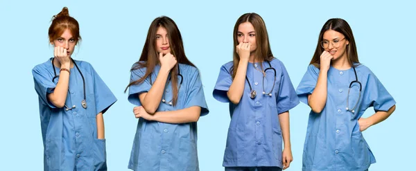 Gruppe Von Krankenschwestern Hat Zweifel — Stockfoto