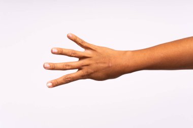 eller renk arkaplanına karşı 