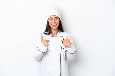 Beyaz bir geçmişi olan genç aşçı kadın, yüz ifadesi şaşırtıcıydı.