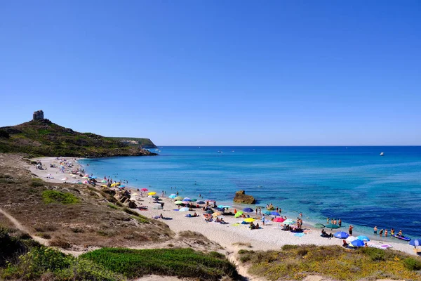 Playa Capo San Marco, playa de Cerdeña en Cabras — Foto de Stock