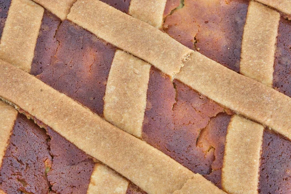 Pastiera Napoletana Neapolitanischer Typischer Osterkuchen — Stockfoto