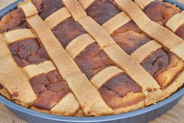 Pastiera Napoletana Neapolitan Tipikus Húsvéti Torta — Stock Fotó