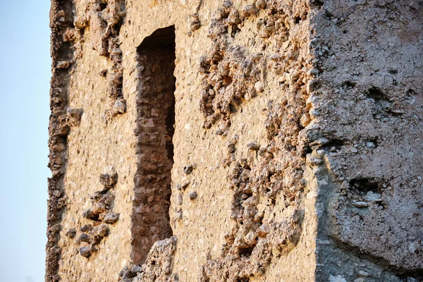 Cagliari, Sardunya, İtalya 'daki ortaçağ San Michele şatosunun antik harabeleri