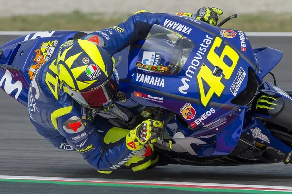 Sürücüsü Valentino Rossi Canavar Enerji Catalonia Motogp Devre Katalonya Grand — Stok fotoğraf