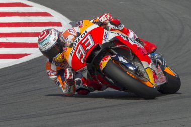 Sürücü Marc Marquez. Canavar enerji Catalonia Motogp devre Katalonya Grand Prix. Barselona, İspanya, 16 Haziran 2018