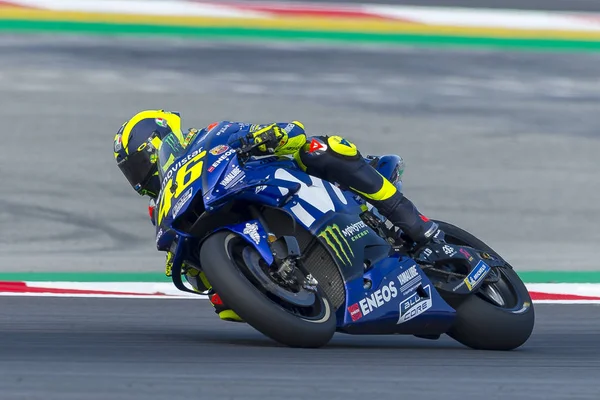 Autista Valentino Rossi Monster Energy Grand Prix Della Catalogna Motogp — Foto Stock