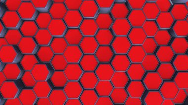 3D render. Soyut altıgen geometri arka plan