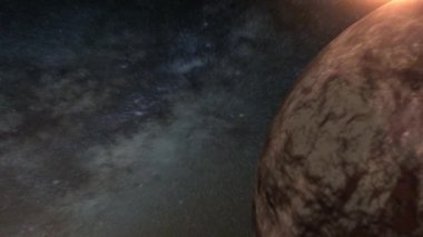 Galaksi ve yıldızların arkaplan animasyonu