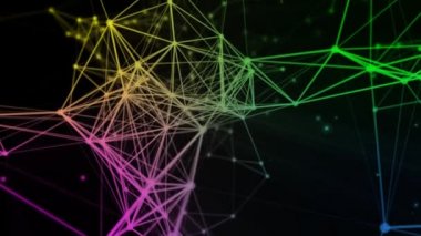 Parçacıklar ve bağlantıları ile arka plan