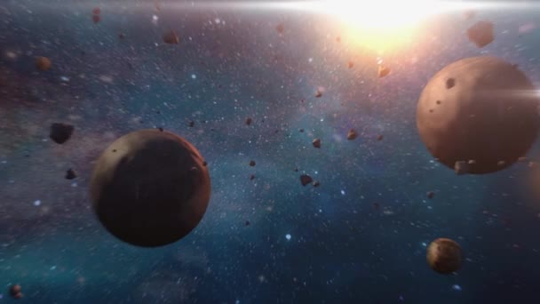 Animación Fondo Galaxias Estrellas — Vídeo de stock