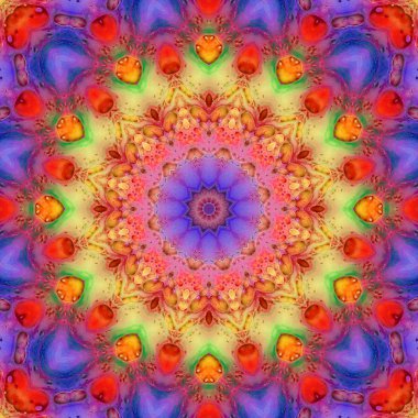 3D render. Arka plan ve renkleri