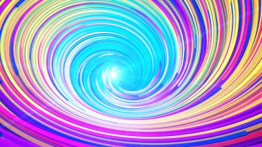 3D render. Arka plan ve renkleri