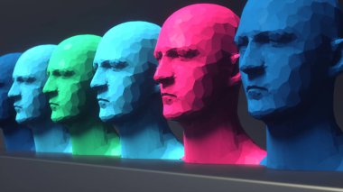 3d render İnsan figürü kavramı illüstrasyon arka plan