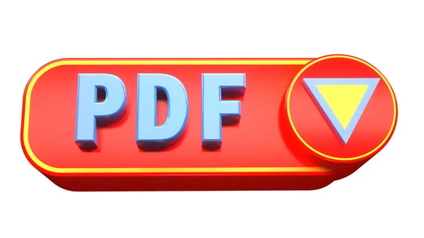 Render Pdf Icono Concepto —  Fotos de Stock