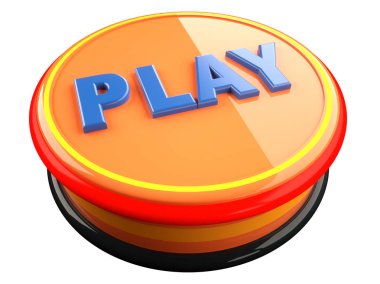 3d render. Video simgesi 3d kavramını oynat