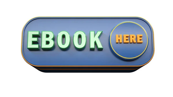 Render Ebook Icon Concept — Stock Photo, Image