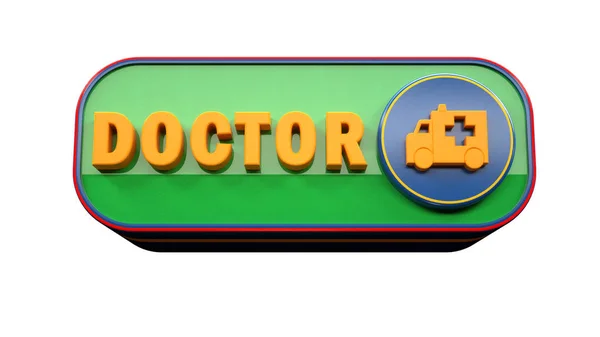 Render Doctor Icon Concept — Stock Photo, Image