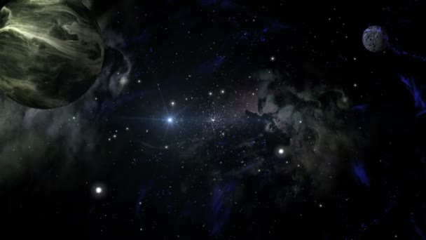 Planètes et étoiles animation 3D 