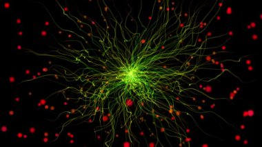 Parçacıklar ve bağlantıları ile arka plan