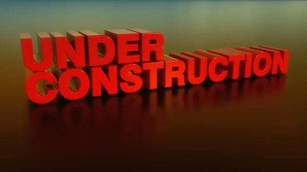Render Construction Text Floor — Stock Photo, Image