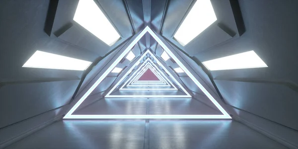 Render Futuristic Scifi Corridor — Stock Photo, Image