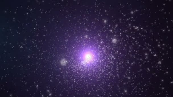 Animace Pozadí Galaxie Hvězd — Stock video