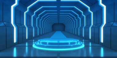 3 boyutlu görüntüleme. Gelecekçi sahne seti