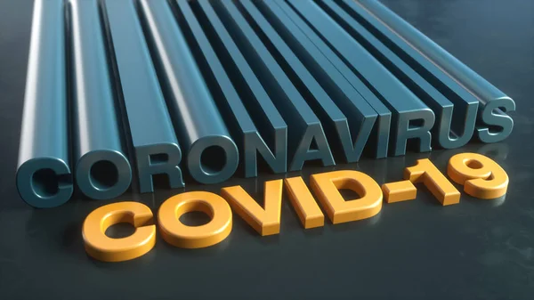 Boyutlu Görüntüleme Coronavirus Covid Konsept Resimleme — Stok fotoğraf