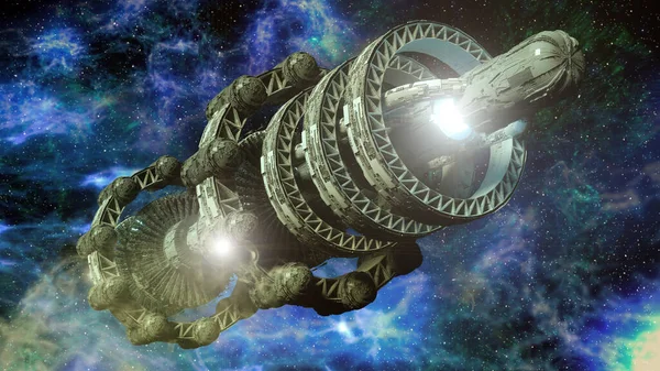 3Dレンダリング 宇宙船のコンセプトデザイン — ストック写真